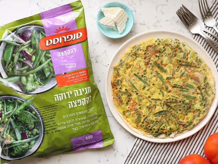 חביתת ירוקים עם טורטייה