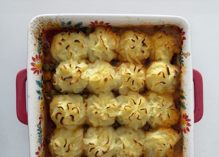 שלב אחרון - אופים ב-200 מעלות במשך 20 דקות או עד שהפירה מעט מזהיב