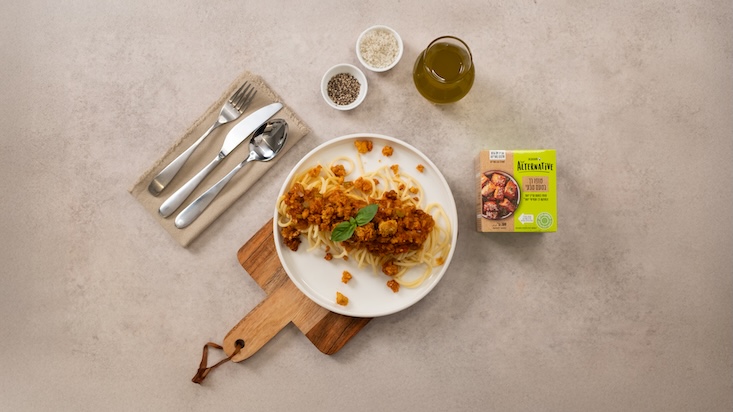 פסטה בולונז עם טופו רך.