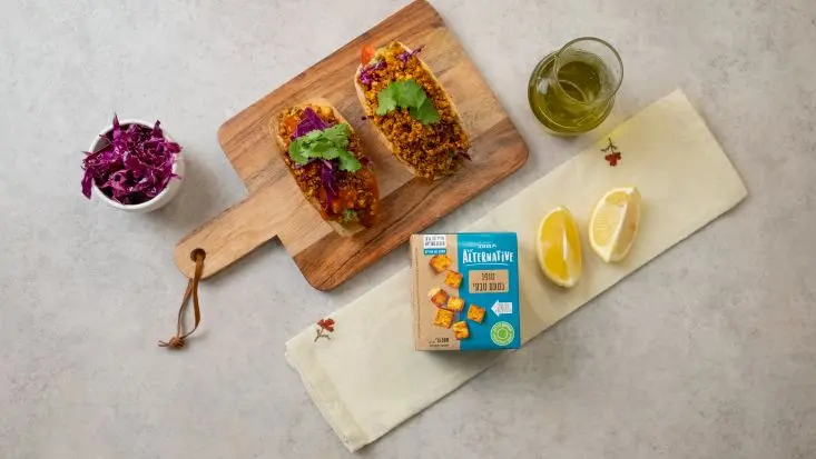 טאקו טופו מפורר ומתובל