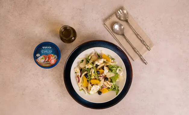 סלט שומר תפוזים ומוצרלה