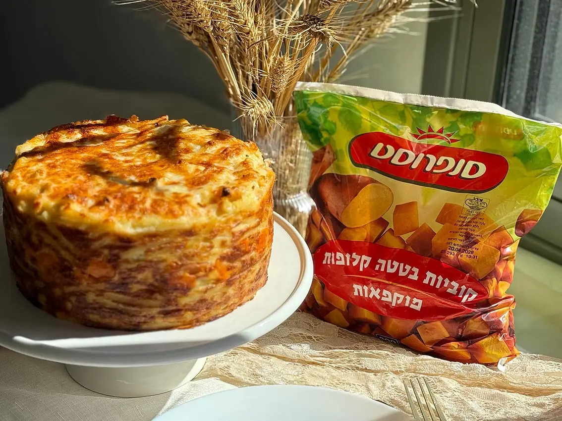 פשטידת פסטה חגיגית עם בטטה של סנפרוסט.