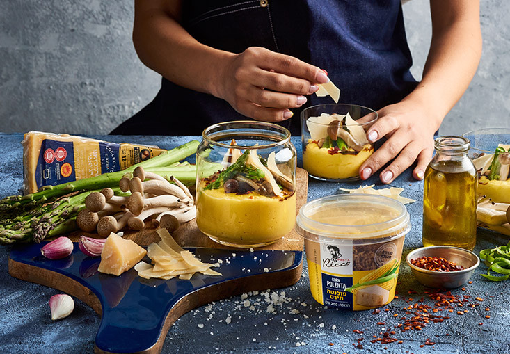 פולנטה עם פטריות