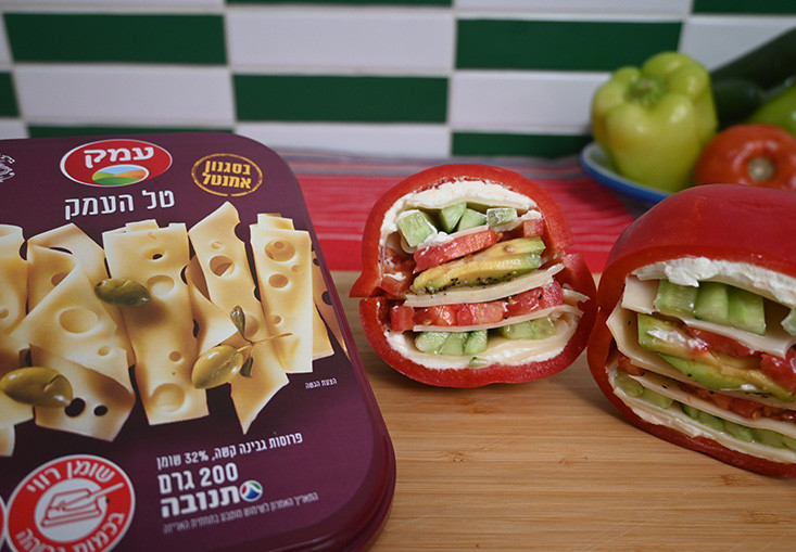 כריך גמבה קראנצ'י עם גבינת טל העמק