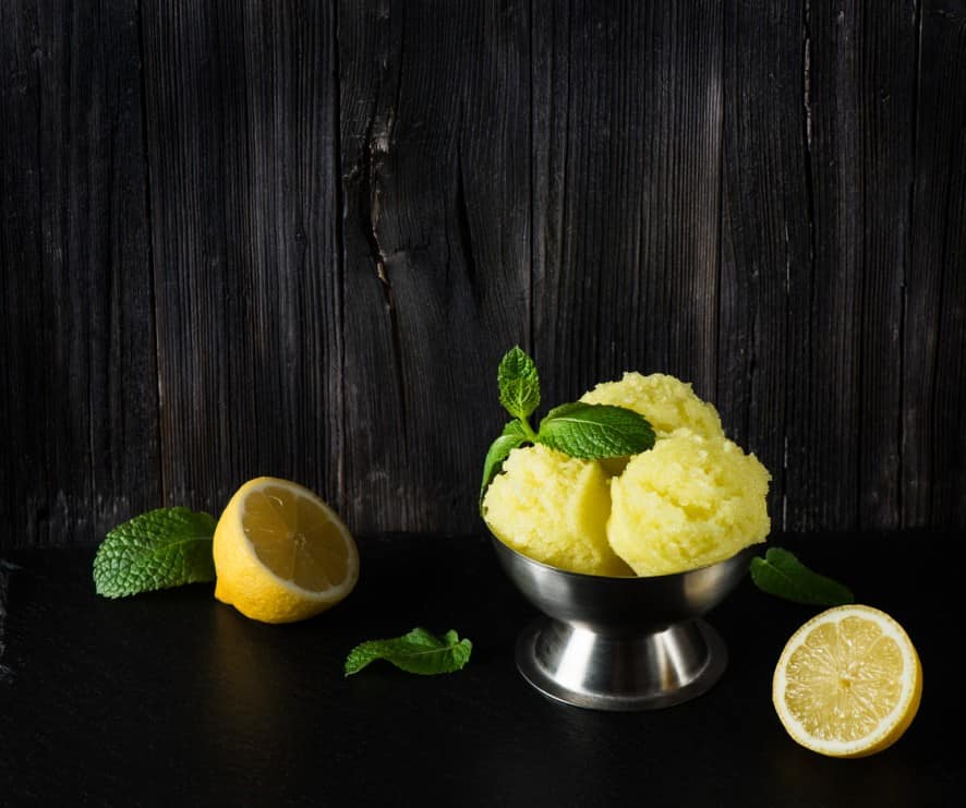 גלידת שמנת לימון