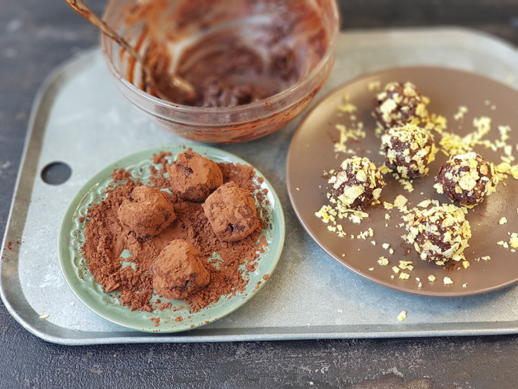 טראפלס שוקולד עם צ'יפס