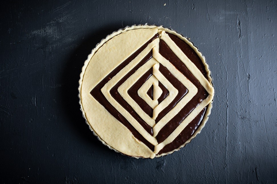 טארט שוקולד בצורת מעויינים